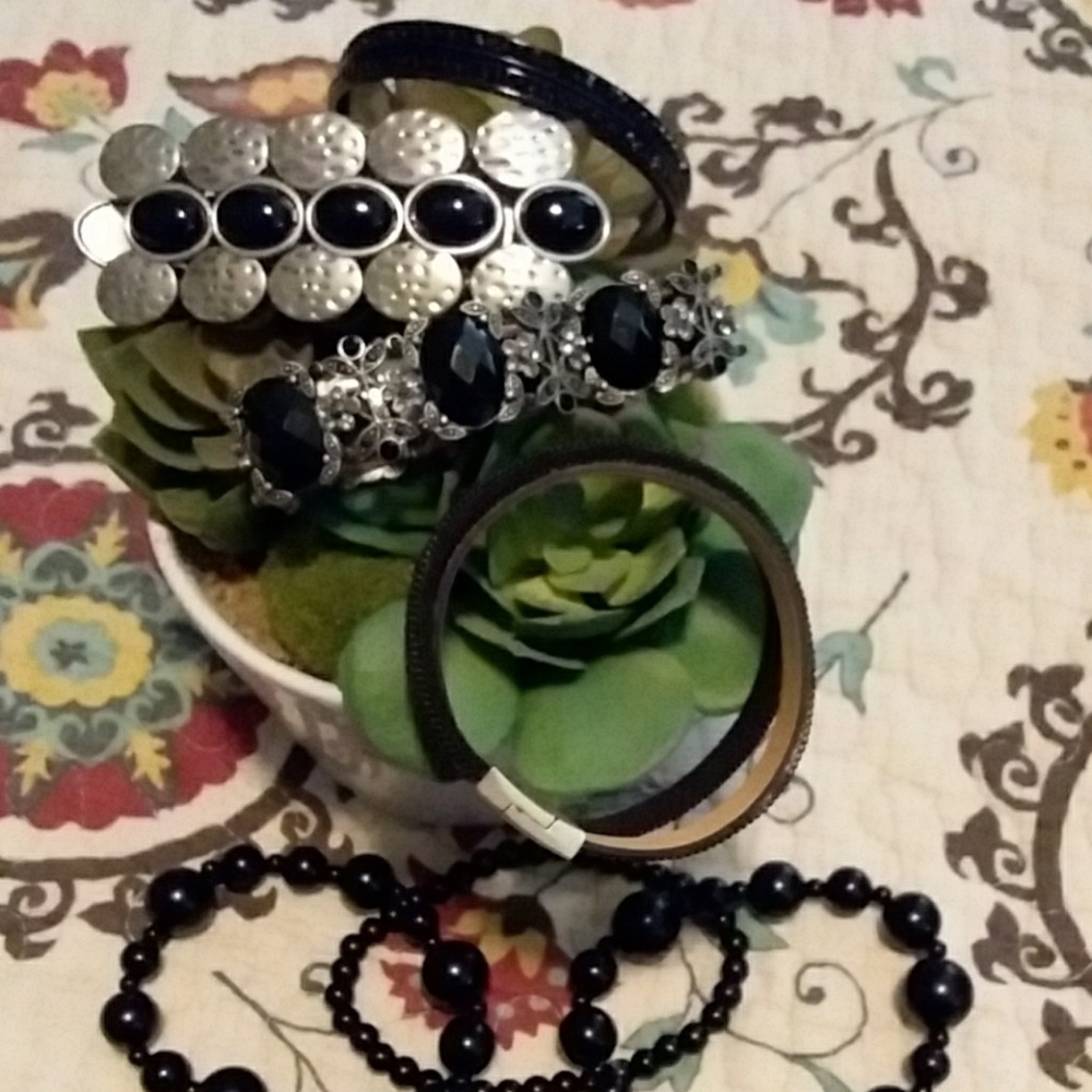 Lot of Black Bracelets